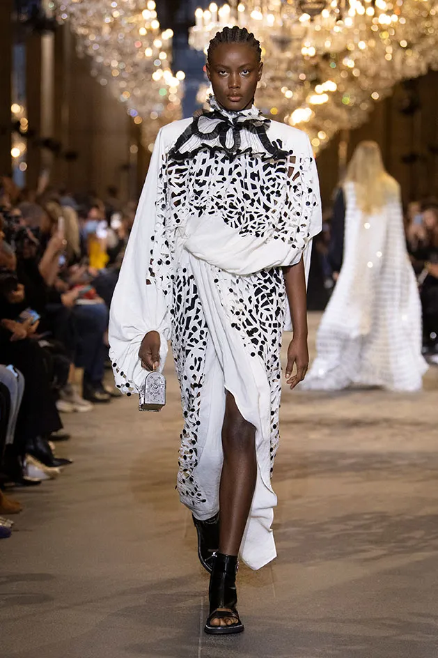 2019 Womens Designer Inspired Celebrity Luxury Crochet Beads Asymmetric Dress 
