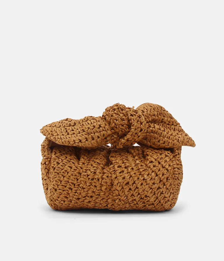 Basket bags in chocolate brown by Rejina Pyo