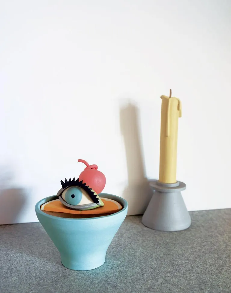 Surreal ceramic sculptures by Genesis Belanger, one of the most pioneering contemporary ceramic artists in her Brooklyn studio