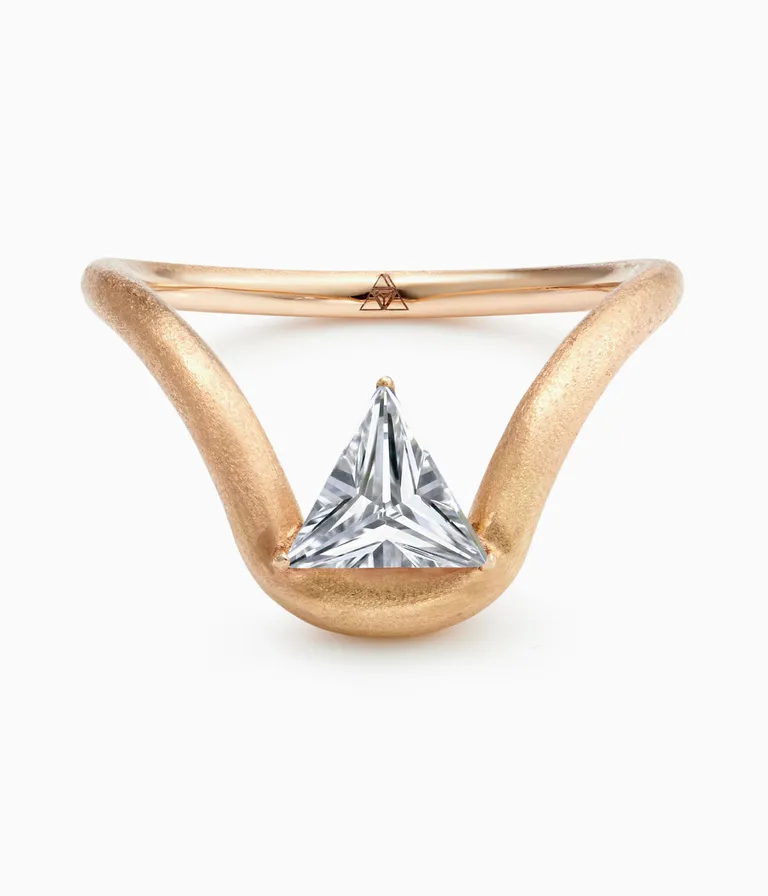 maya gemstones engagement ring features the maya cut
