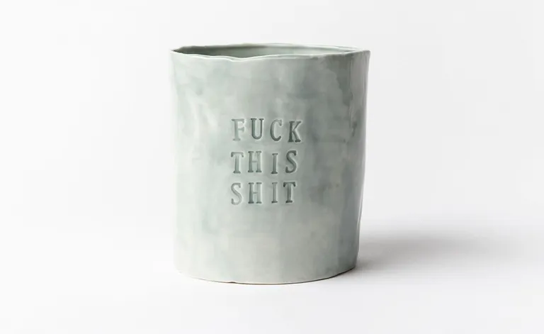 Martha Freud, Fuck This Shit, large candle best ceramic artists