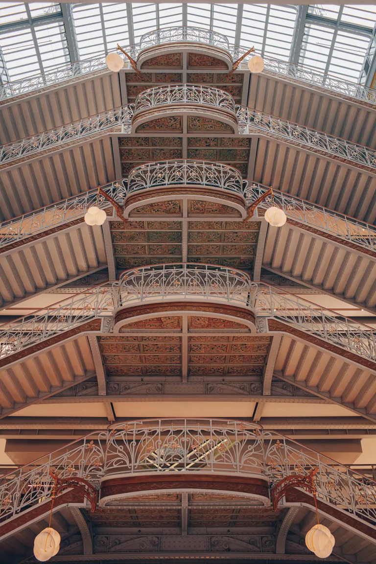 intricate historical internal balconies at La Samaritaine as it reopens in Paris