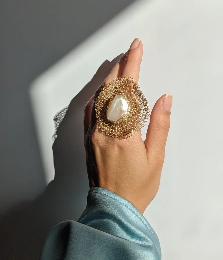 Swyss Women's Elegant Pearl Diamond Flowers Necklace Statement Earrings Jewelry Set Chic Charm Accessories New Silver 