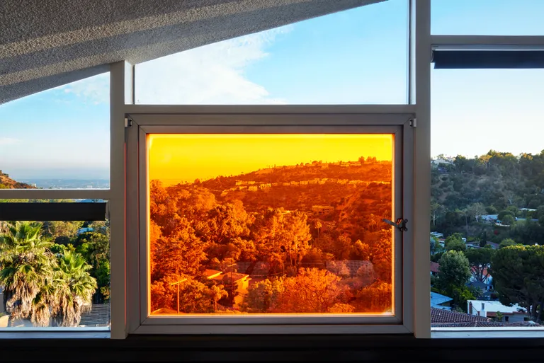 Garcia House by John Lautner window looking out